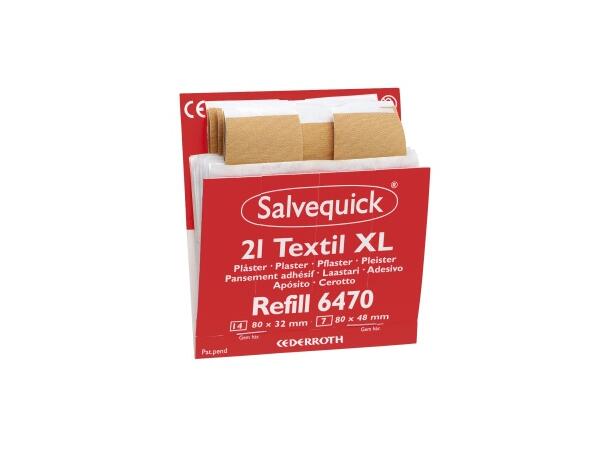Plaster SALVEQUICK tekstil XL refill(21) "Refill 6470" | Cederroth 